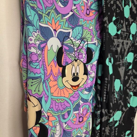 LOT of 2 Disney LuLaRoe Minnie Mouse Print Leggings Tall Curvy TC Size 12-18 - Picture 3 of 6